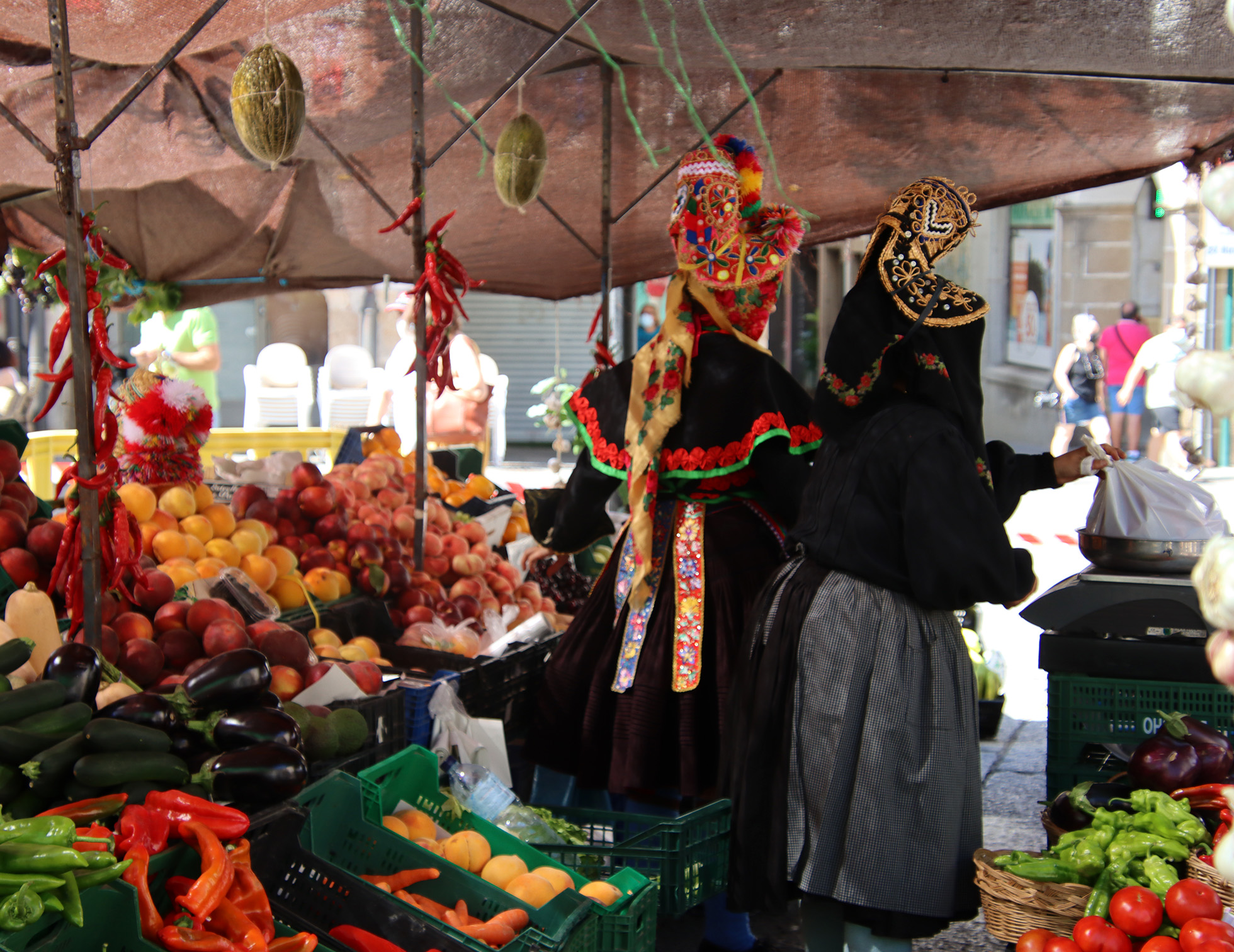Foto del mercado de la fiesta de Martes Mayor.
