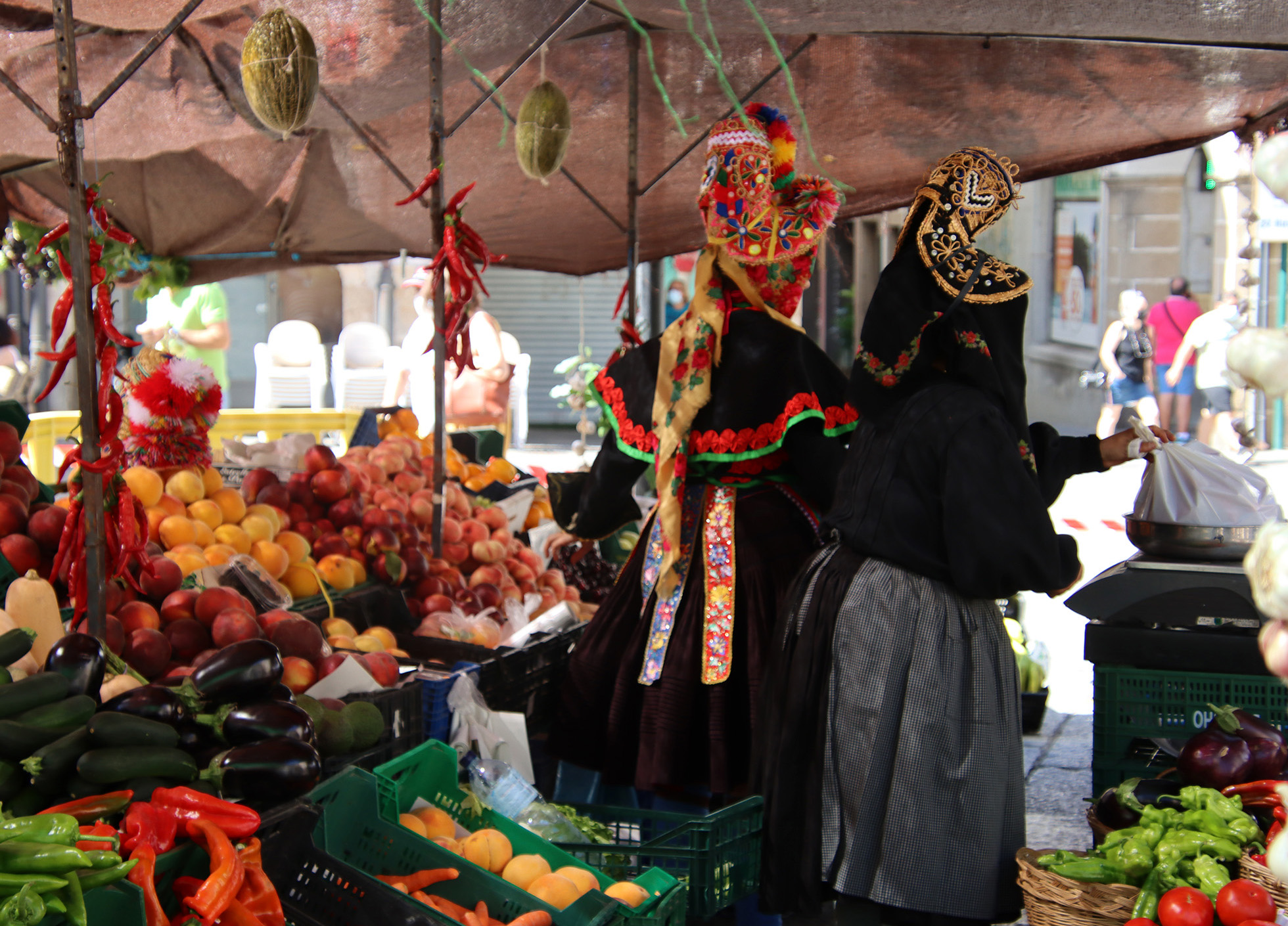 Foto del mercado de la fiesta de Martes Mayor.